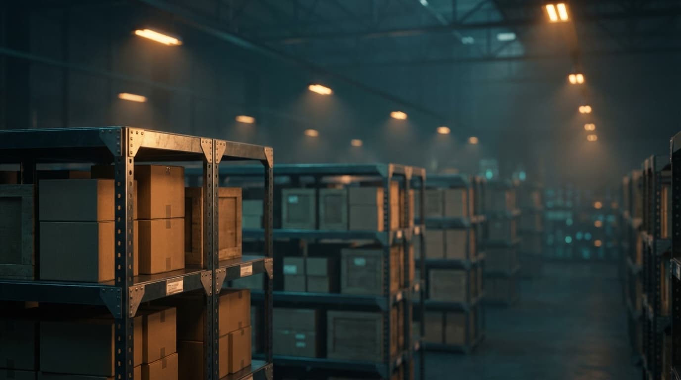 Warehouse manager consulting with a client in a Toronto distribution center